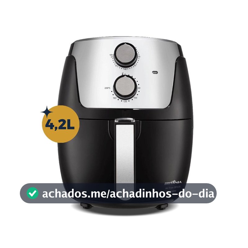 Air Fryer Britânia 4,2L Dura Mais 1500W BFR38