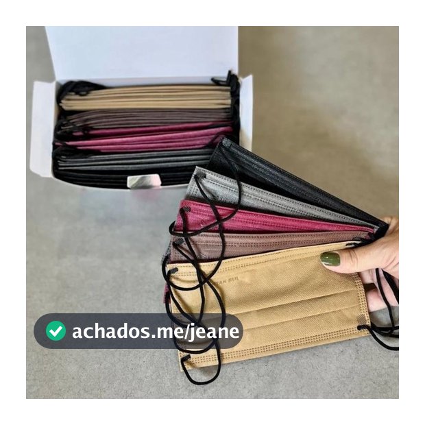 Máscara Descartável Tripla Colorida Caixa Sortida Cores Clássicas com 50 Unidades Destak