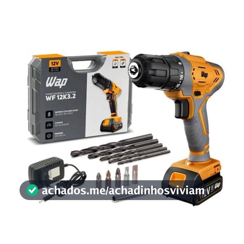 Parafusadeira e Furadeira WF12K3.2 Bateria 12V WAP