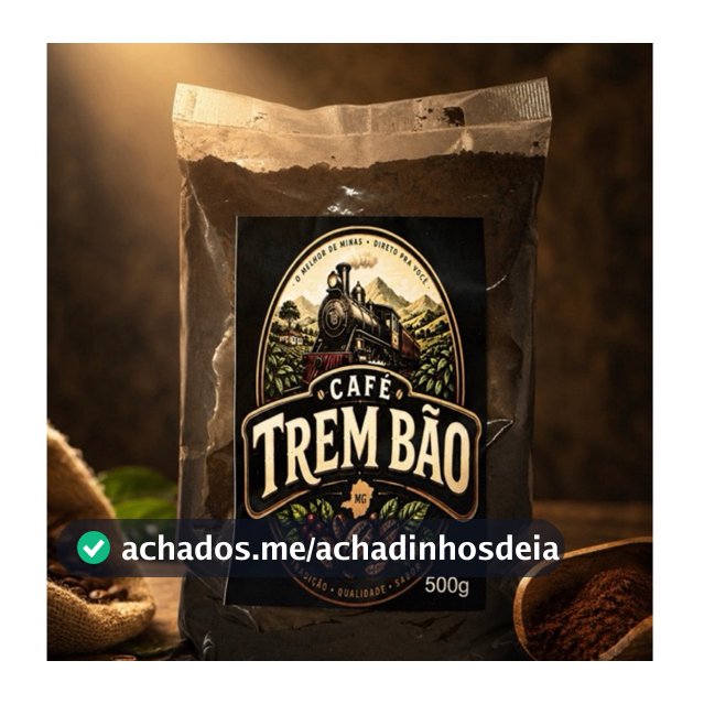 Café 500gr torrado e moído - Café Trem Bão Sabor forte encorpado direto do sul de Minas