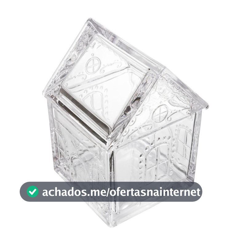 Potiche Decorativo Lovely Home 11x15cm Cristal Pote com Tampa Enfeite Mesa Sala Aparador Decoração Luxo Bomboniere Doces