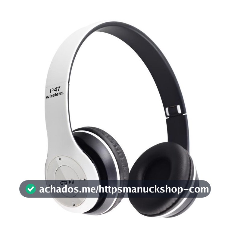 Fone P47 Headphone Sem Fio Estéreo Redução de Ruídos Bluetooth 5.0 Universal