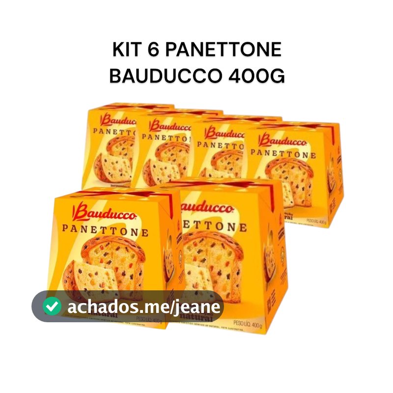 Kit Panetone Bauducco Tradicional Frutas 6 Panettones Frutas Cristalizadas De 400g Bauducco Promoção