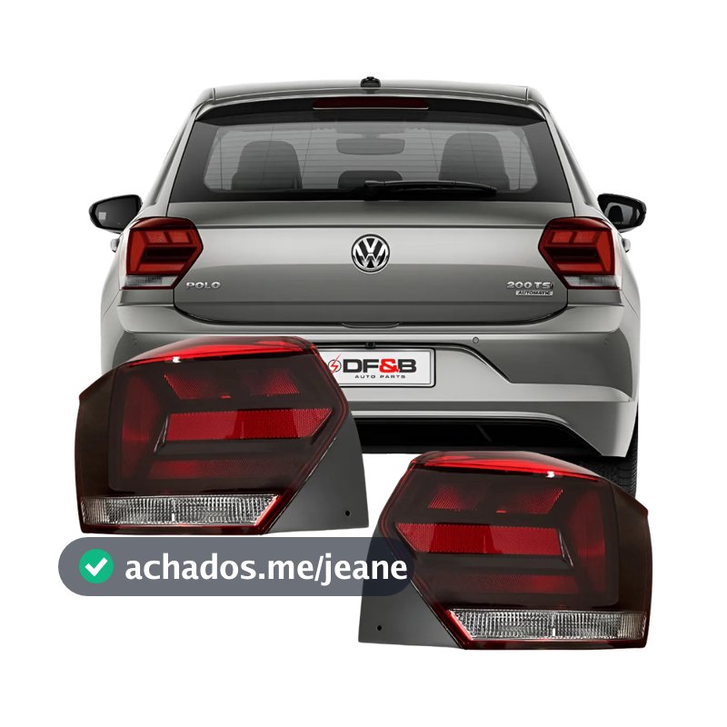 Par Lanterna Traseira Bicolor Polo 2018 2019 2020 2021 2022