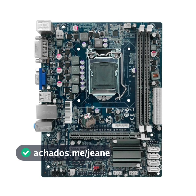 Placa Mãe Ecs H61 H2m2 Lga1155 Ddr3 Até 16gb I3/i5/i7 - Vga Dvi USB 2.0
