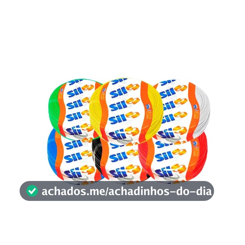 Fio Cabo Flexível 2,5mm 100 Metros Sil Cores