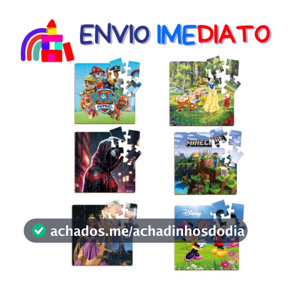Jogos Quebra Cabeça Infantil - Em Madeira Mdf - 20 Peças- Criança - Pode Escolher
