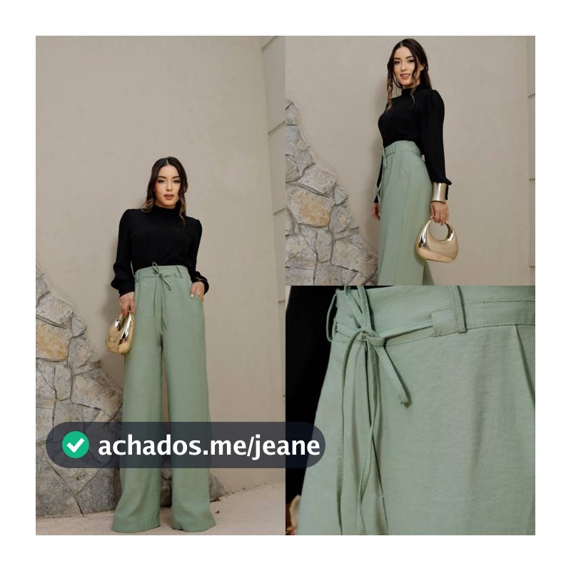 Calça  Pantalona SocialFeminino Sensorial Marrant Cintura Alta PerfeitaTendencia 2027 Com  Ziper E Botão