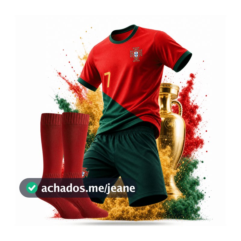 Conjunto Infantil e Juvenil Time Portugal - com Meiao