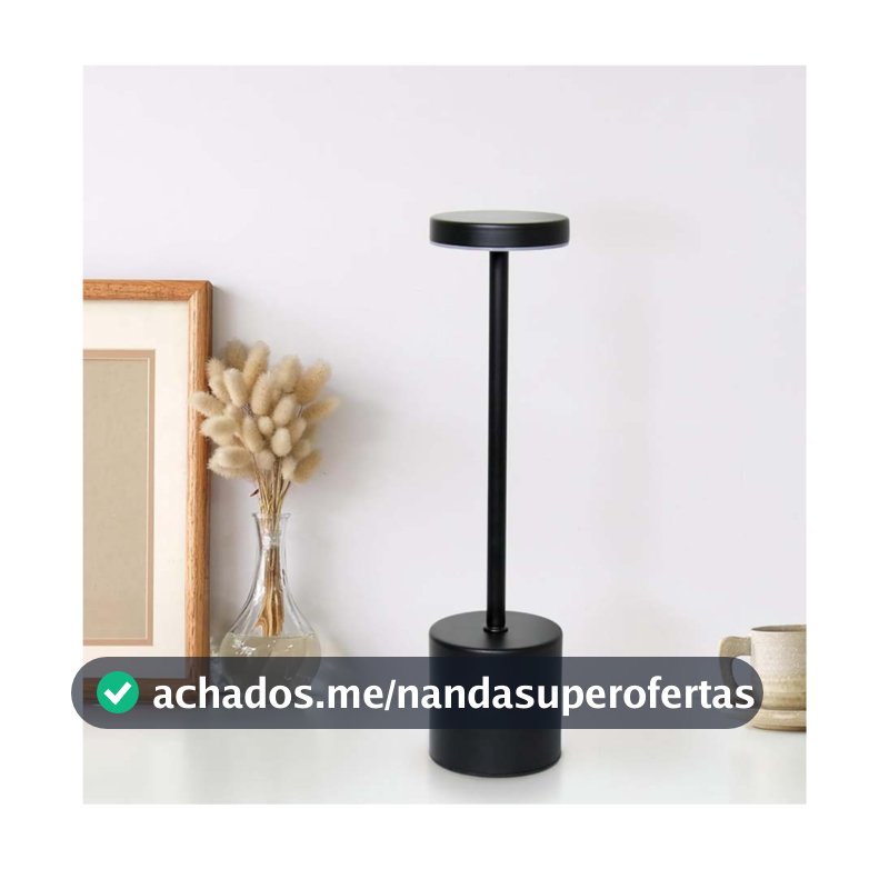 Luminária De Mesa Led Touch Recarregável Sem Fio Para Sala Quarto Restaurante
