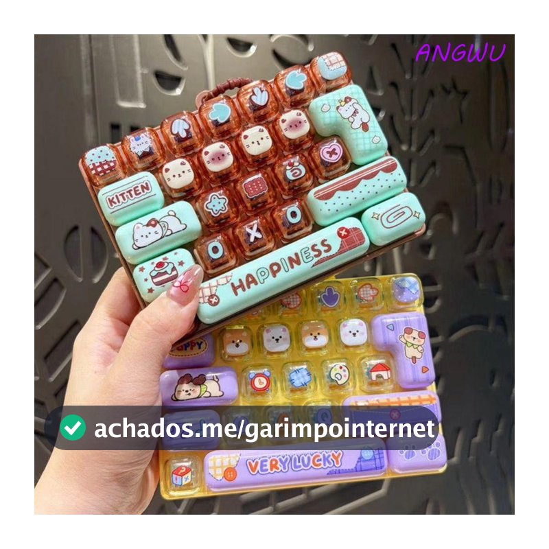 Pingente De Mini Teclado ANGWU , Brinquedo De Botão De Descompressão De Simulação De 26 Teclas , Design Fofo