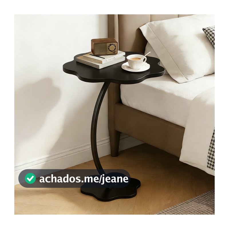 Mesa Auxiliar de Canto e Lateral Formato Flor Apoio para Sofá Cama Modinha Decorativa