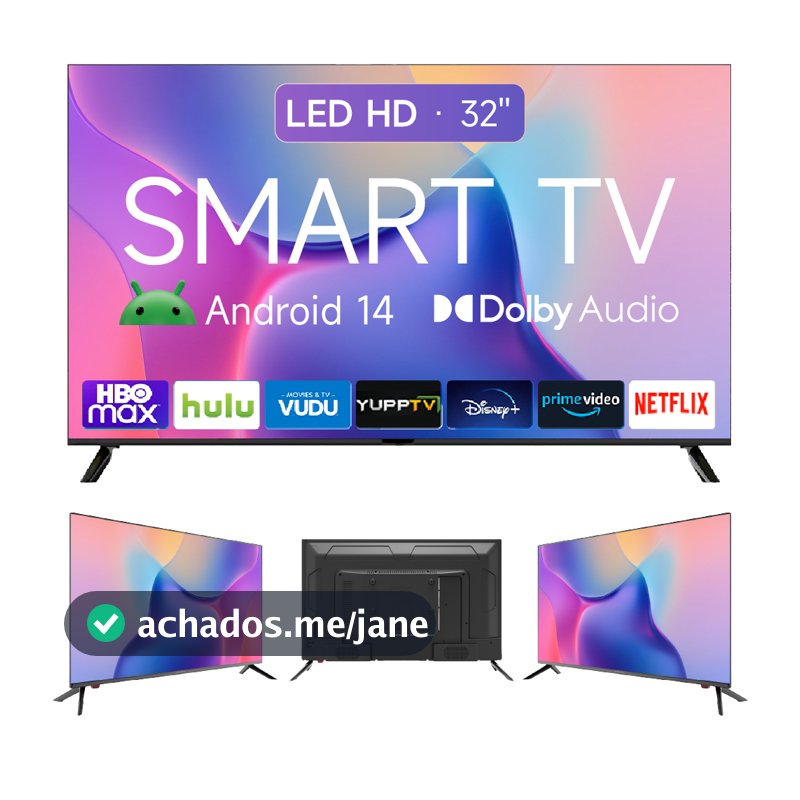 Smart TV 32 polegadas LED HD Wi-Fi TV 60Hz 32wdsnbx 100/240v Android 14