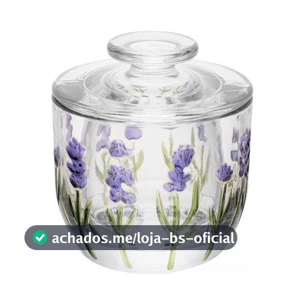 Manteigueira Francesa Lavanda Hand Painting 9,8cm - Lyor