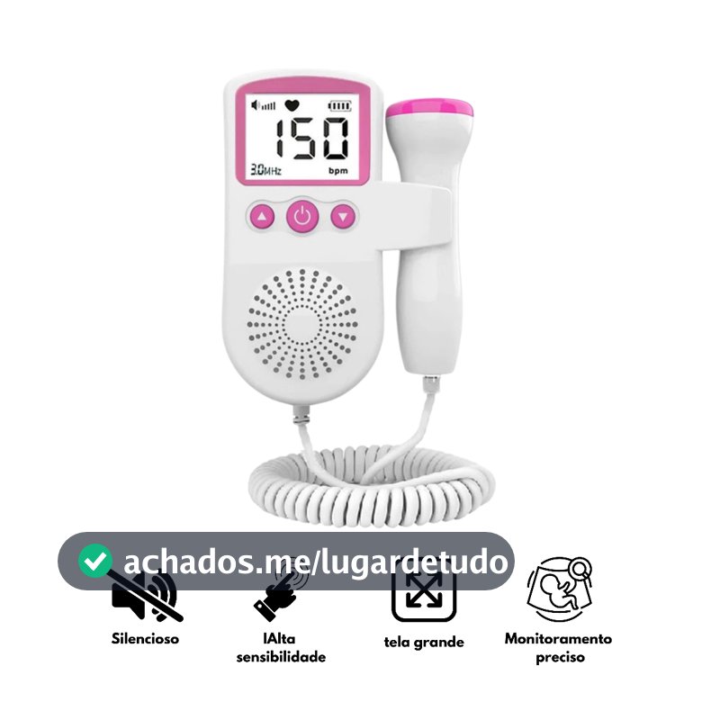 Monitor Fetal Doppler Ultrassom Ouvir Batimentos Bebe