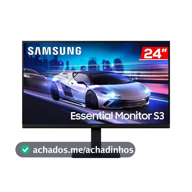 Monitor Samsung 24 Essential S3 FHD IPS 120HZ 5MS, 2 HDMI, Super Fino, 3 Side Boardless, LS24F320GALMZD
