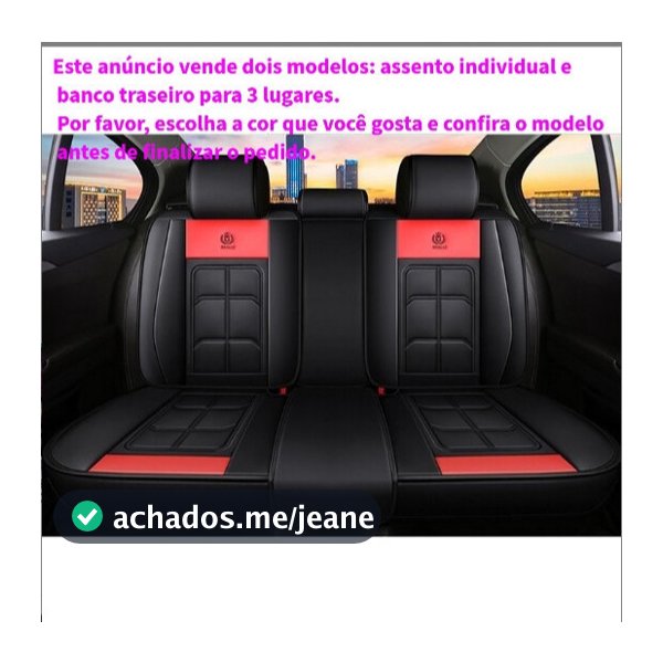 Capa Universal para Banco de Carro Individual |             Couro PU à prova d'água |             Compatível com Airbag
