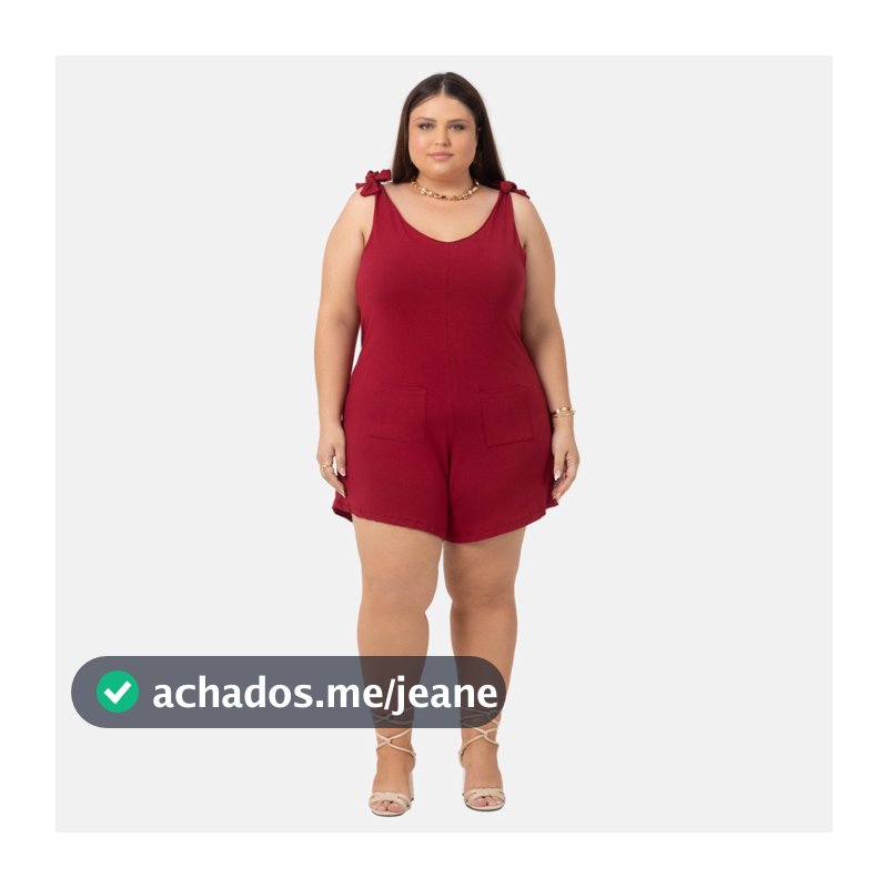 Macaquinho Feminino De Viscolycra Moda Plus Size 1201-A