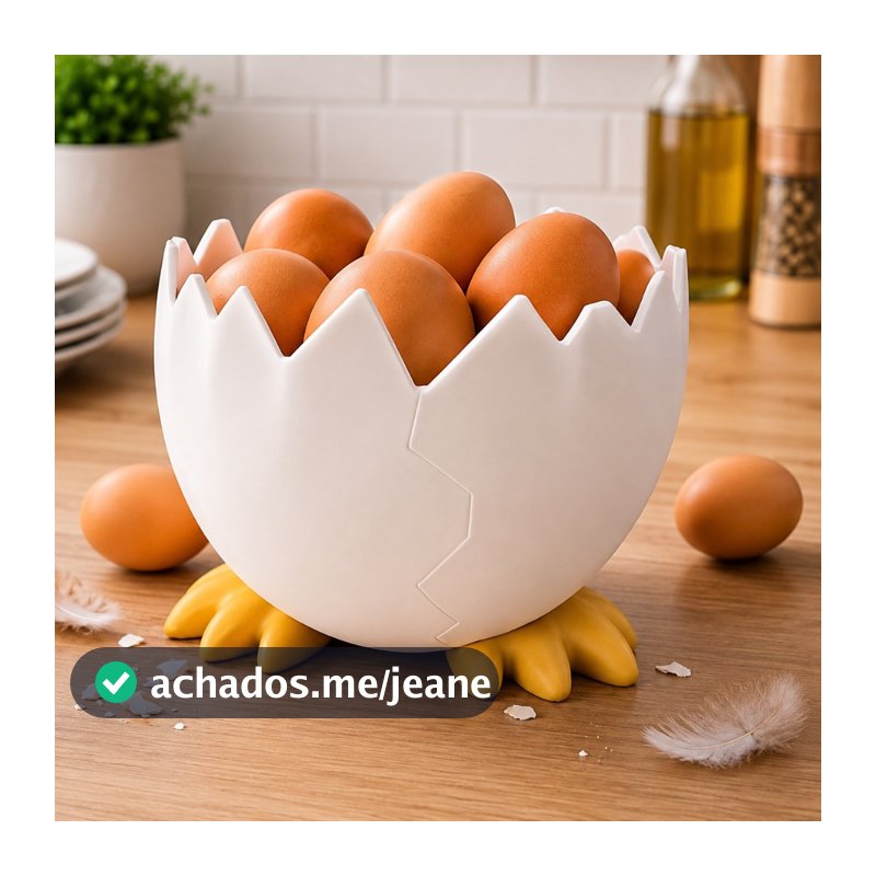 Porta Ovos Ovo Decorativo Galinha | Organizador Criativo para Cozinha e Bancada