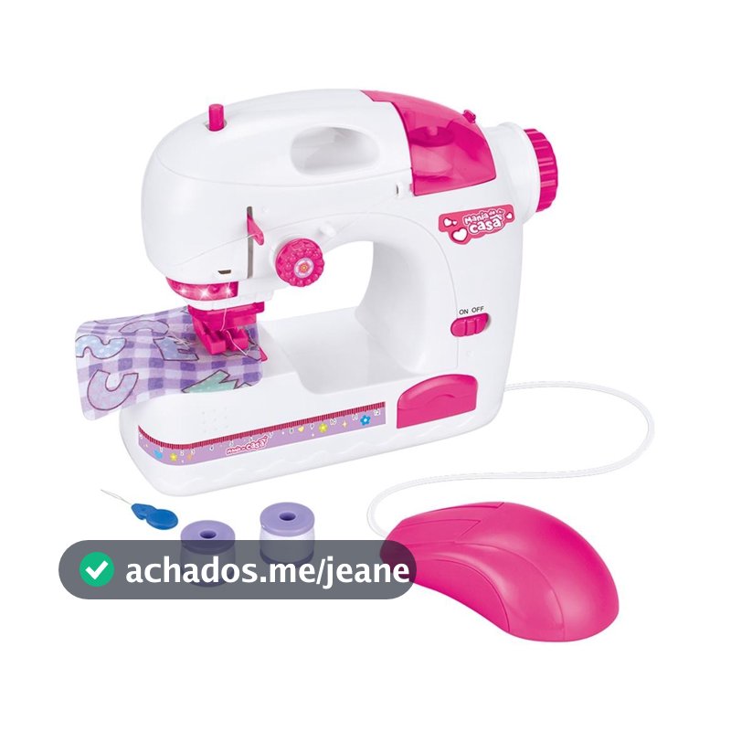 Máquina De Costura De Brinquedo Funciona De Verdade Para Meninas Artesanato Realista - Dm Toys