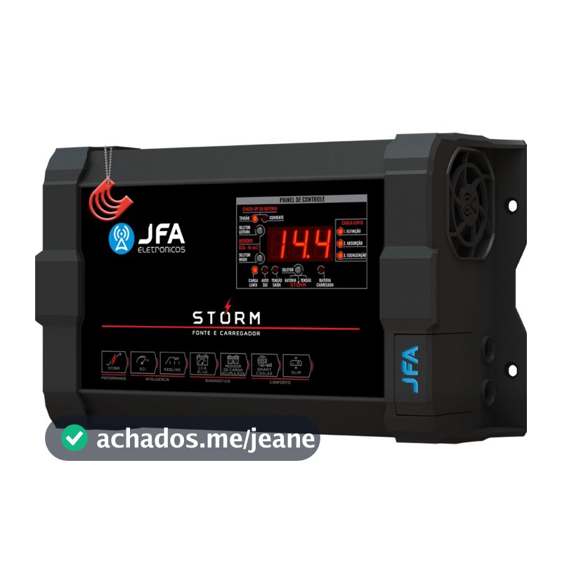 Fonte JFA Storm Carregadora de Bateria Som Automotivo Trio Paredão 220A 200A 120A 100A 70A 60A 40A