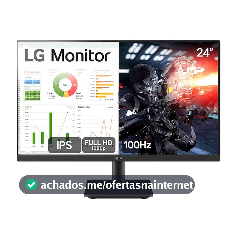 Monitor LG Gamer 24" 100Hz 5ms Full HD - 24MS500-B