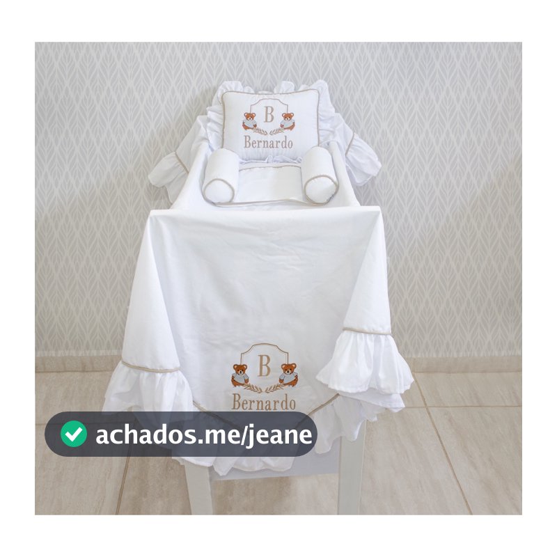 Kit Leito Maternidade 100% algodão - 2 Peças e 3 Peças | Kit Maternidade Recém-Nascido | GC