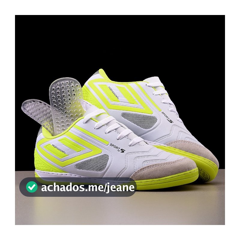 Chuteira Futsal Salão Palmilha Premium Colada e Costurada Femenina Masculina Infantil Adex Futebol