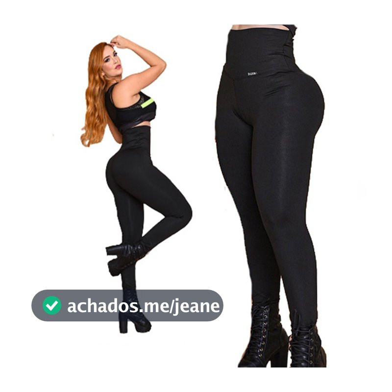 Calça legging modeladora zero Transparência fitness moda feminina disfarça celulite empina bumbum atividade fisica