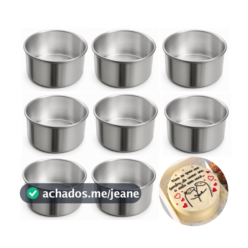 Kit 10 Formas Nº10 Para Bolo Bento Cake Assadeira Alumínio Reforçado