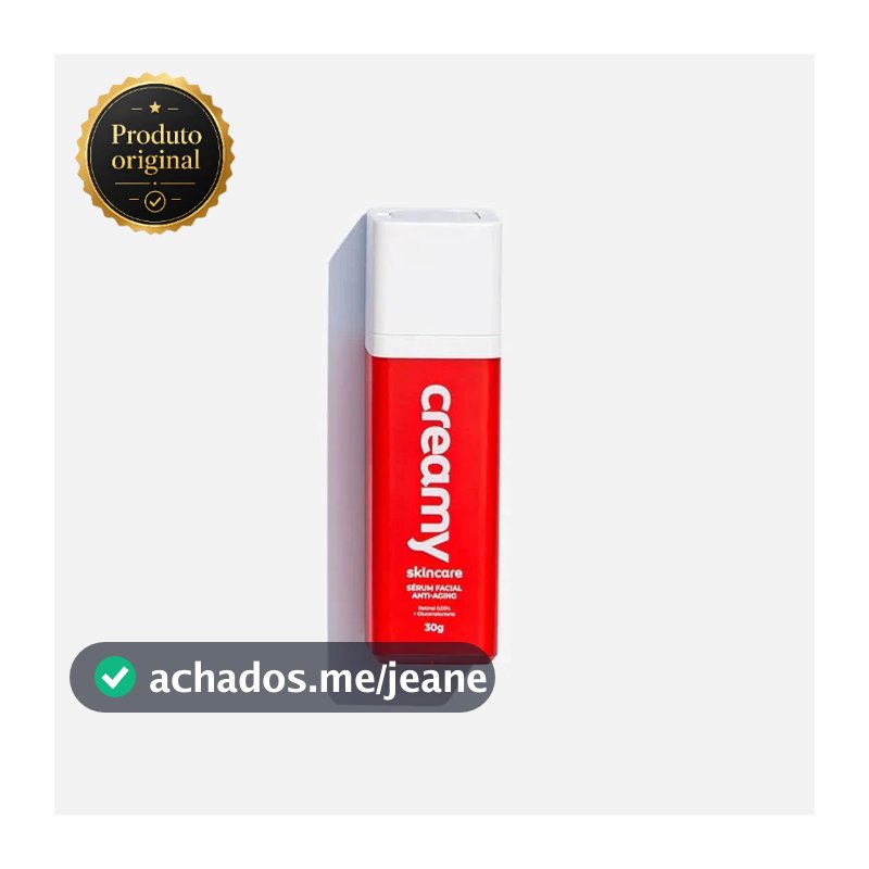 Sérum Anti idade Retinal Creamy 30g Reduz Poros Melhora Rugas Vegano Produto Original