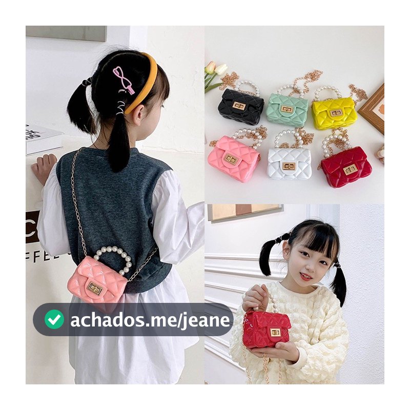 Bolsa Tote infantil Com Pérolas De Geléia Mini Bolsas De Geléia para crianças