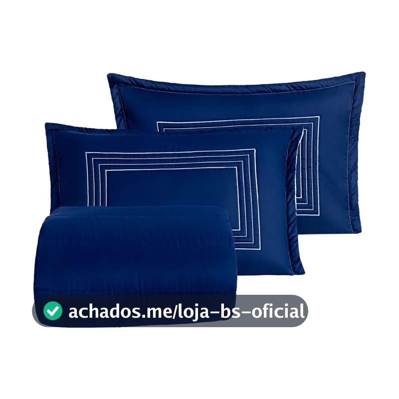 Cobre Leito Colcha Londres King 3 Peças Bordado Dupla Face