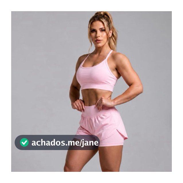 Conjunto Top e Short Duplo Fitness  Feminino Academia Tecido  Premium Zero Transparecia Tamanho P M G GG