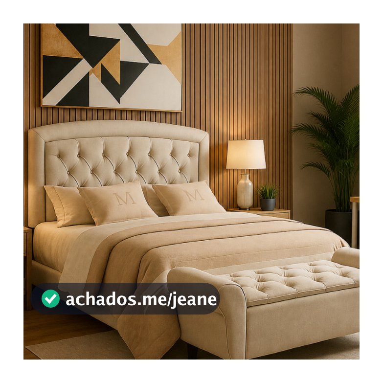 Conjunto Veneza Cabeceira com Recamier Baú Casal ou Queen em Suede