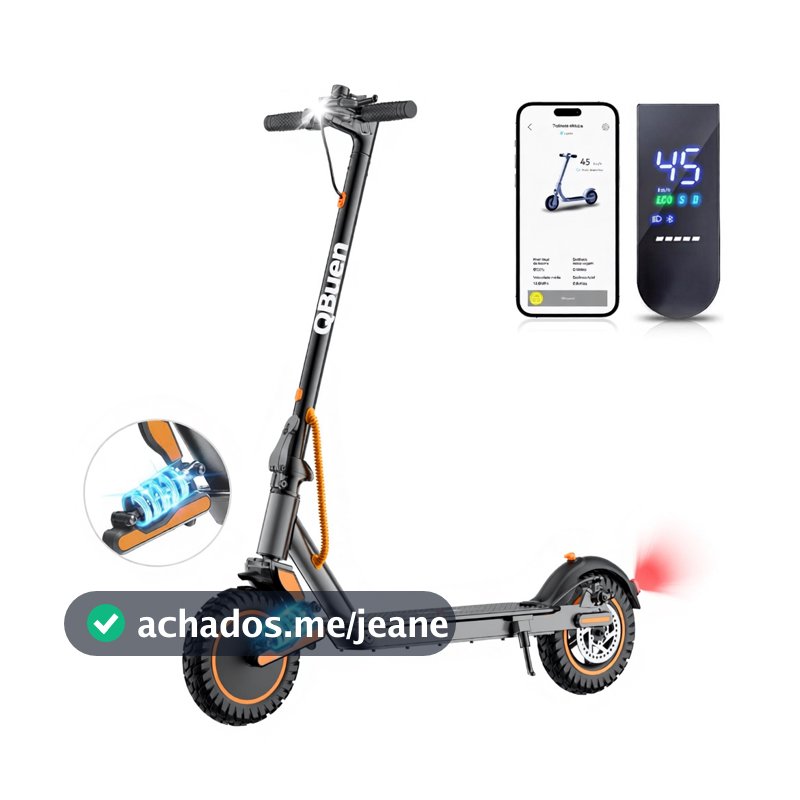 Patinete Elétrico 500W | Bateria 10Ah, 25km | Carga 120kg, 45km/h, Dobrável
