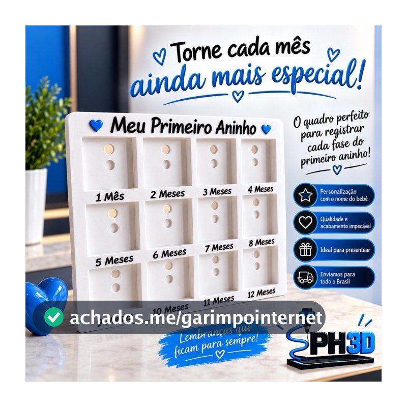 Foto Imã| Quadro com foto todas as fotos Imã Meu primeiro Aninho.
