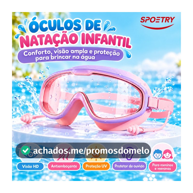 Óculos De Natação Infantis Com Protetor De À Prova D'água Antiembaçante E HD Para Meninos Meninas
