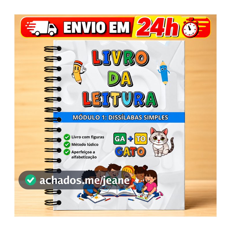 Livro Infantil Alfabetização Aprender a Ler com Sílabas