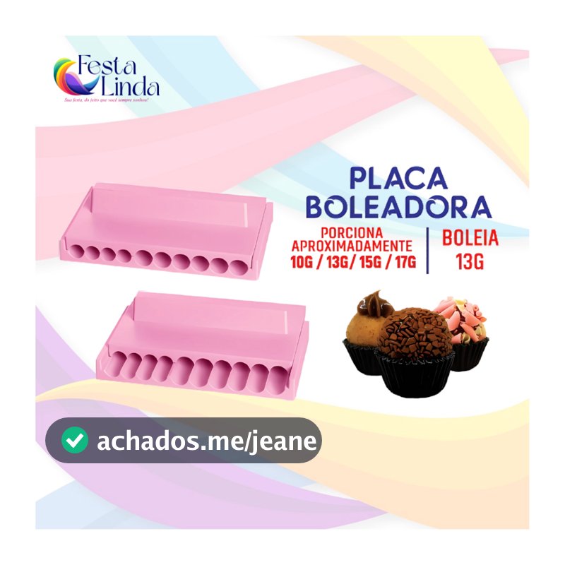 Placa Boleadora De Doces Cortador Enrolador Brigadeiro Beijinho