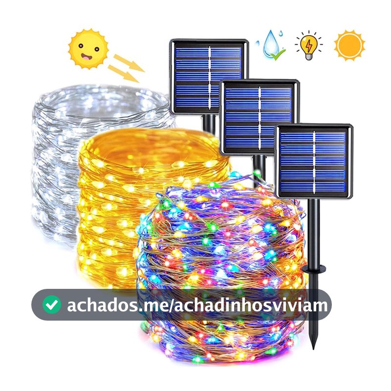 10M/20M LED luzes de corda solares ao ar livre à prova d'água luzes de Natal-Decoração de luzes para festas e encontros