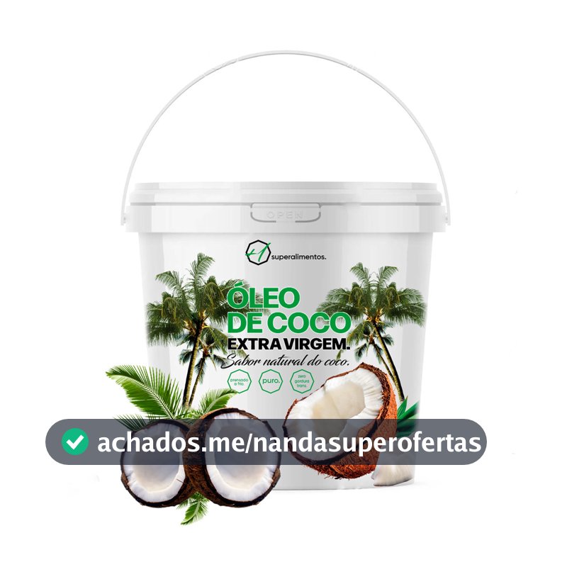 Balde Óleo De Coco Extra Virgem Premium 3 Litros +1 Superalimentos