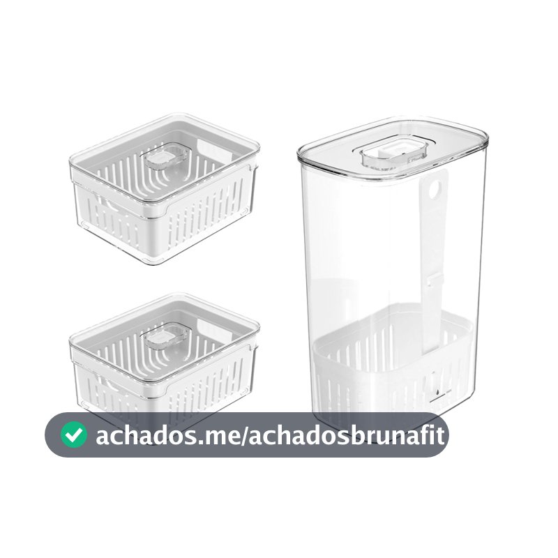 Kit 2 Organizadores com Cesto 2,2L + Organizador de Temperos 2,3L KTE145 - Ou