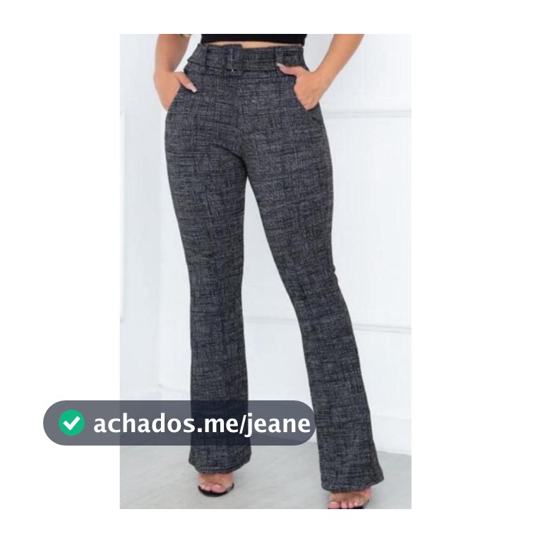 Calça Flare social bailarina jacquard linho com cinto fixo com bastante elastano,cintura