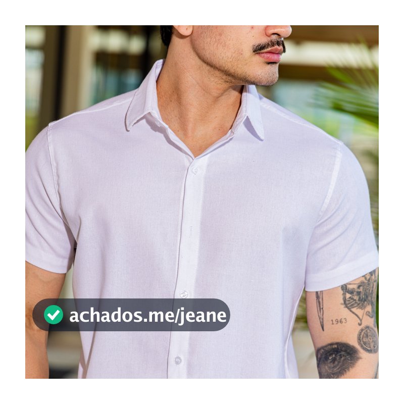 Camisa Social Masculina Manga Curta Linho Slim Fit Elegante Casual Premium