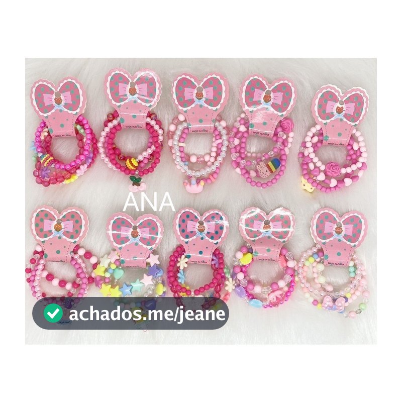 Kit 24 pulseiras lindas infantis de miçanga-youyi