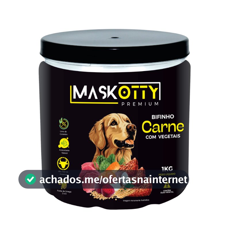 Bifinho Maskotty Petisco para cachorro Carne com Vegetais 1Kg