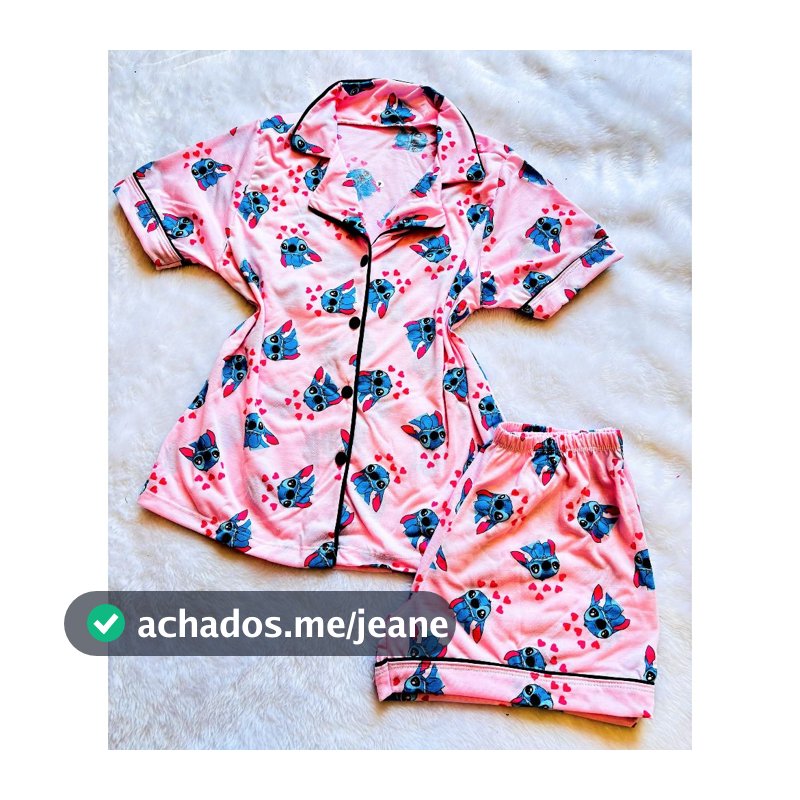 Pijama Americano Blogueira Feminino Adulto Botão Amamentação Gestante Curto