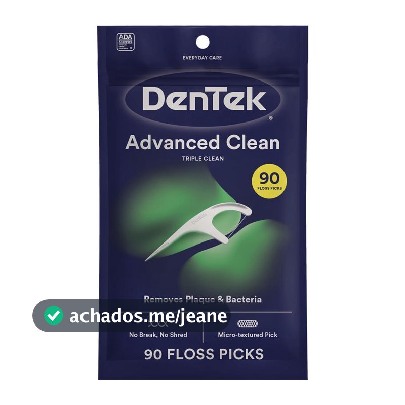 Fio Dental com Haste DenTek Floss Picks Triple Clean Advanced 90un