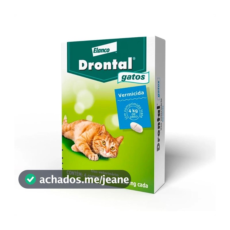 Vermífugo Drontal Gatos Até 4 Kg Com 4 Comprimidos